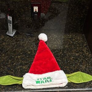 Star Wars Red and White Santa Hat with Green Ears